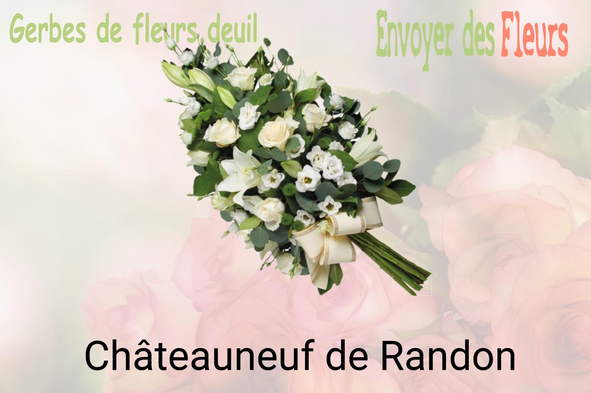 Gerbe de fleurs de deuil livrée à Châteauneuf-de-Randon